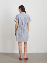 Julia Shirt Dress- Off White Stripe