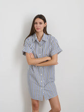 Julia Shirt Dress- Off White Stripe