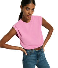 Marina Muscle Tee W/ Shoulder- Dahlia