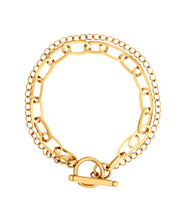 Arden Double Chain Toggle Bracelet