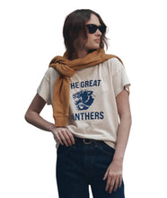 The Boxy Crew w/ Growling Panther Graphic- Washed White