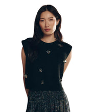 The Embellished Sweater Vest- Black
