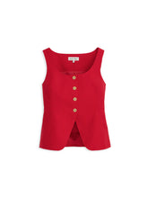 Soho Scoop Vest- Crimson