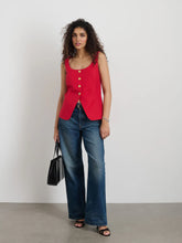 Soho Scoop Vest- Crimson