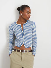 Albertina Cardigan- Azure/Ivory