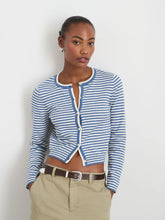 Albertina Cardigan- Azure/Ivory