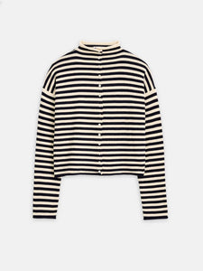 Taylor Striped Cardigan- Navy/Ivory