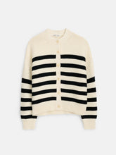 Nico Striped Cardigan-  Ivory/Black