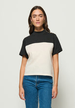 Yvette Colorblock Tee- Jet Black