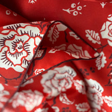 Silk Twill Scarf- Rosey In Red Hot