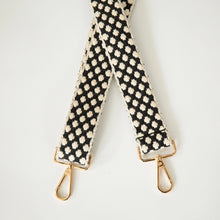 Stadium Crossbody Strap- Black/White Dot