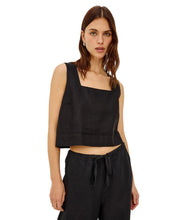 Akira Linen Top- Black