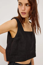 Akira Linen Top- Black