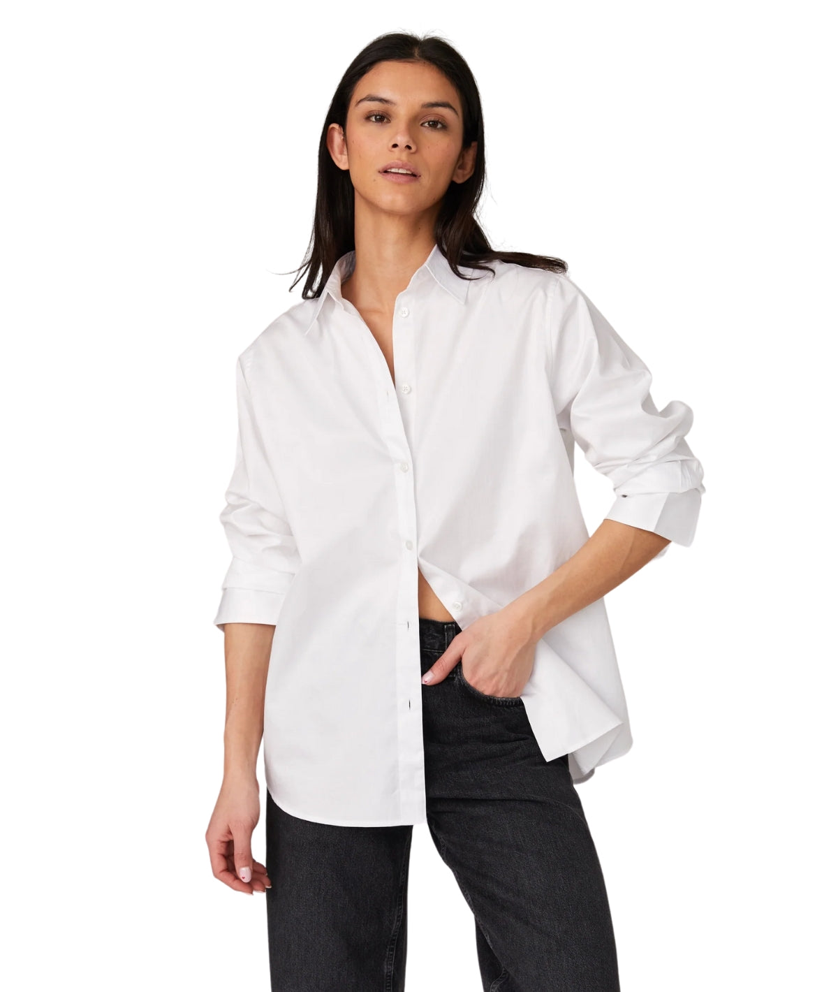 Alexis Cotton Shirt- Linen White