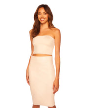 Faux Leather Pencil Skirt- Blanched Almond