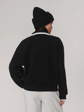 Anika Half Zip Fleece- Black