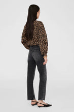 Miles Sweatshirt- Black and Brown Leopard