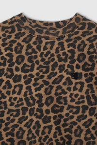 Miles Sweatshirt- Black and Brown Leopard