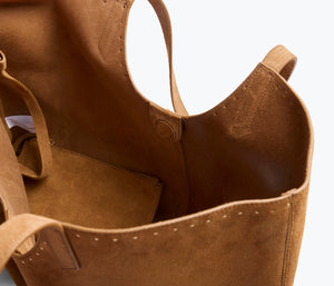 Avery- Saddle Suede with Studs