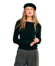 Crop Crew Sweater- Black