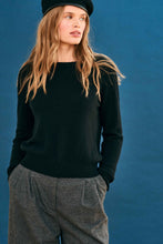 Crop Crew Sweater- Black