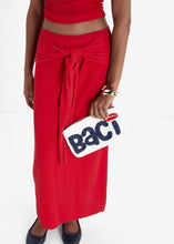 Baci Clutch- White/ Red/ Midnight