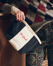 The Stripe Pouch- Navy & White