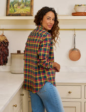 Barry Tailored Button Up Shirt- Yellow Red Plaid