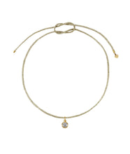 Gold Lurex Cord w/ Bezel Charm