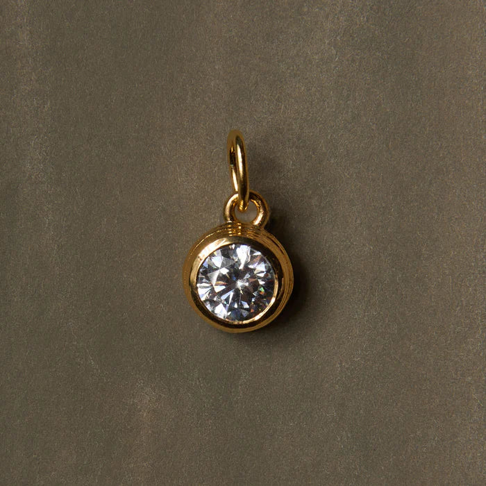 Gold Lurex Cord w/ Bezel Charm