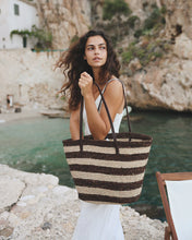 Bieno Tote- Brown Stripe
