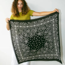 Big Silk Noil Bandana- Black