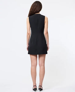 Harry Suiting Double Breasted Dress- Black