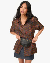 Petit Woven Fanny- Black Zig Zag
