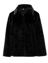 Duane St Jacket Faux Fur- Black