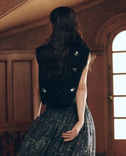The Embellished Sweater Vest- Black
