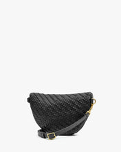 Petit Woven Fanny- Black Zig Zag