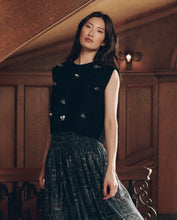 The Embellished Sweater Vest- Black