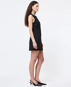 Harry Suiting Double Breasted Dress- Black