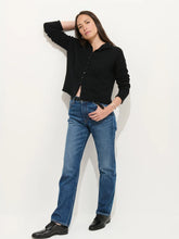 Taylor Cardigan In Cotton Cashmere- Black