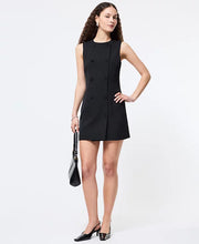 Harry Suiting Double Breasted Dress- Black