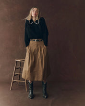 The Crochet Collar Pullover- Black W/ White