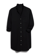 Rufflemary Classic Shirtdress- Blackout