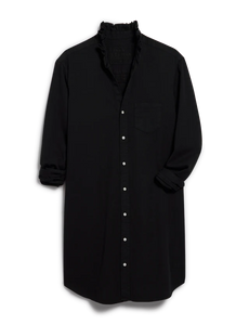 Rufflemary Classic Shirtdress- Blackout