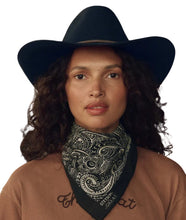 The Stetson Western Paisley Scarf- Black