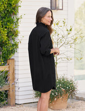 Rufflemary Classic Shirtdress- Blackout