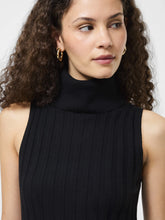 Turtleneck Tank Sweater- Black