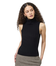 Turtleneck Tank Sweater- Black