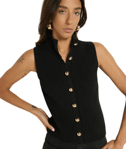 Ira Sweater Vest- Jet Black