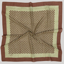 Blockprint Cotton Scarf- Duet in Carob